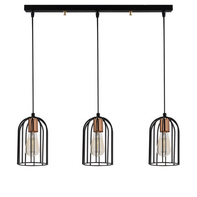 3 - Light Black Kitchen Island Pendant