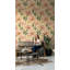 Papier peint floral avec fleurs roses et fond crème amovible-2134986745