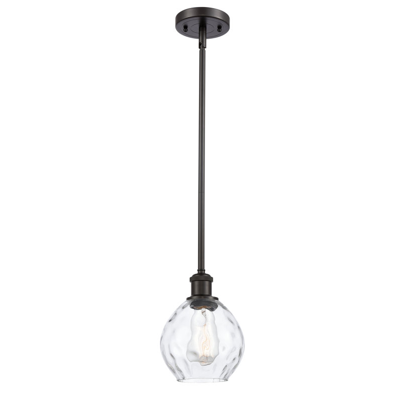 Luminaire suspendu simple à 1 lumière Jaron, Bronze huilé, Ampoule non incluse