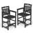 Outdoor HDPE 3-Pieces Patio Bar Sets with Bar Table and Chairs-104287678