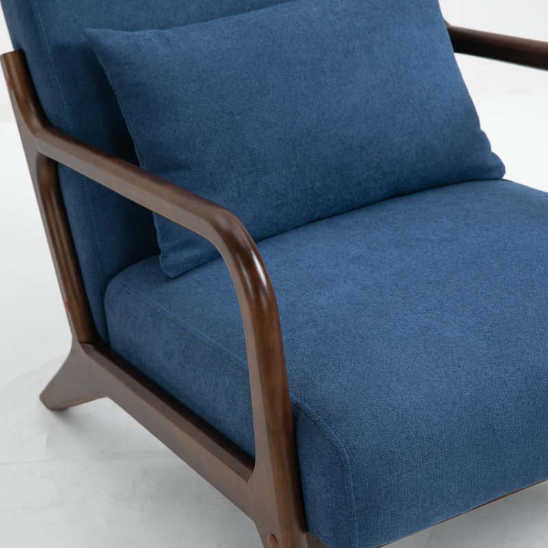 Fauteuil d'appoint 22,8 po Mid Century, Bleu