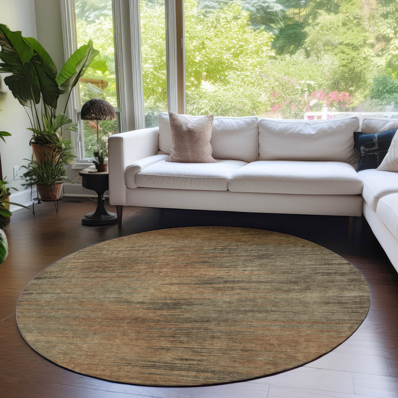  Malchow Non-Slip Indoor Outdoor Door Mat, Round 8'