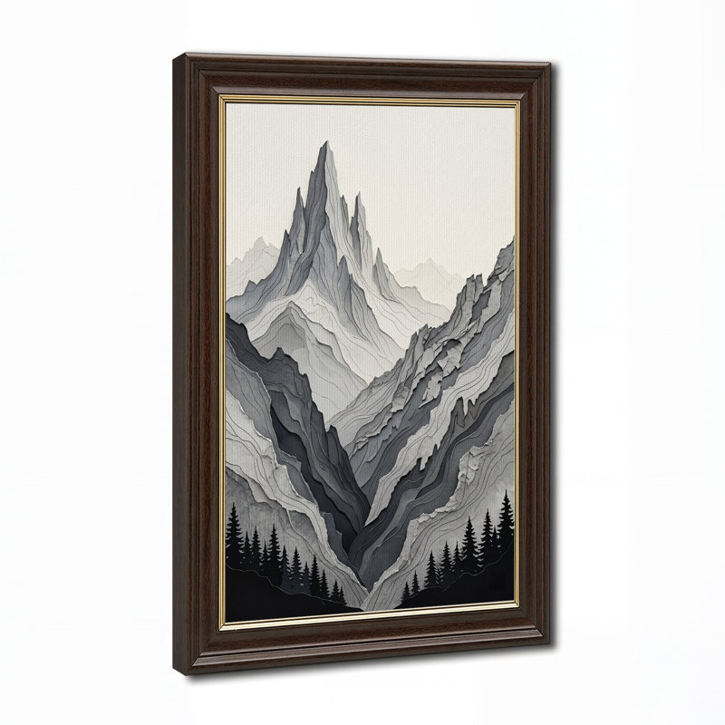Art mural en toile noir et blanc, H 18 po x l 12 po