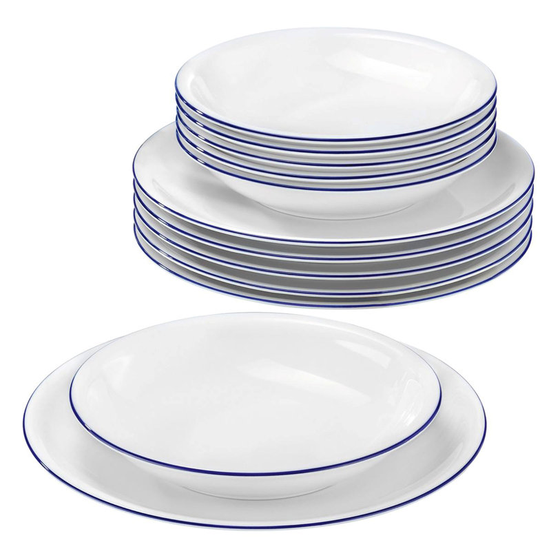 Piece Porcelain Dinnerware Set - Service for 6