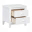 Table de chevet 2 tiroirs pour chambre à coucher, table de chevet rétro Mid-Century avec design classique-501752988