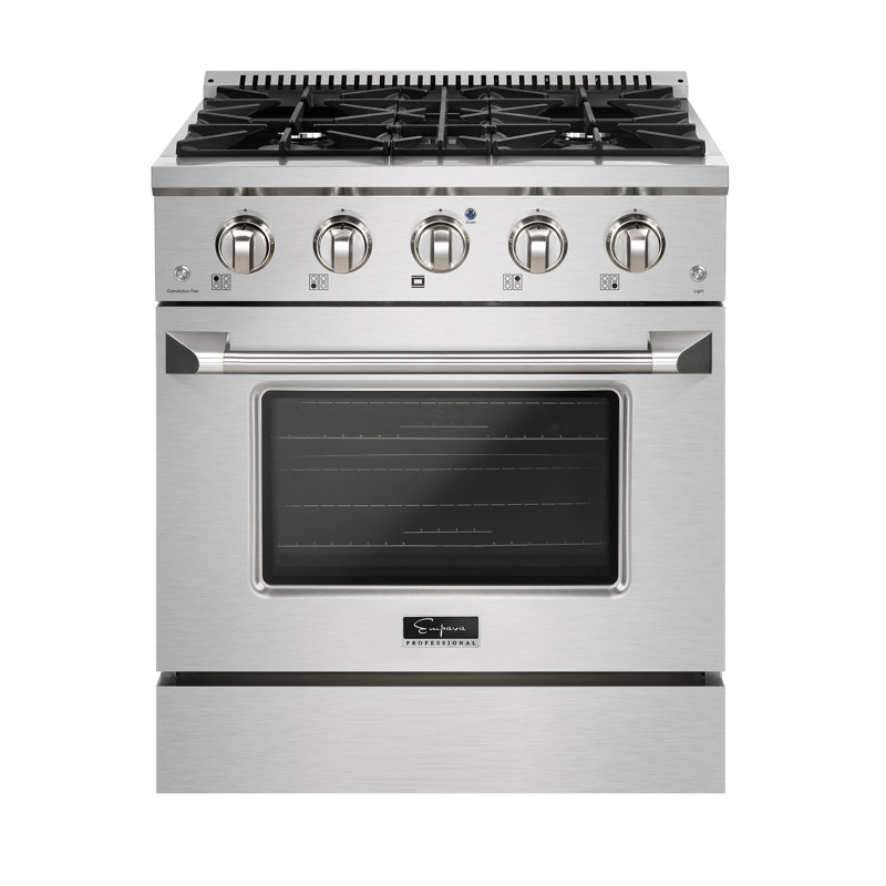 Empava 30" 4.2 Cubic Feet Slide-In Range
