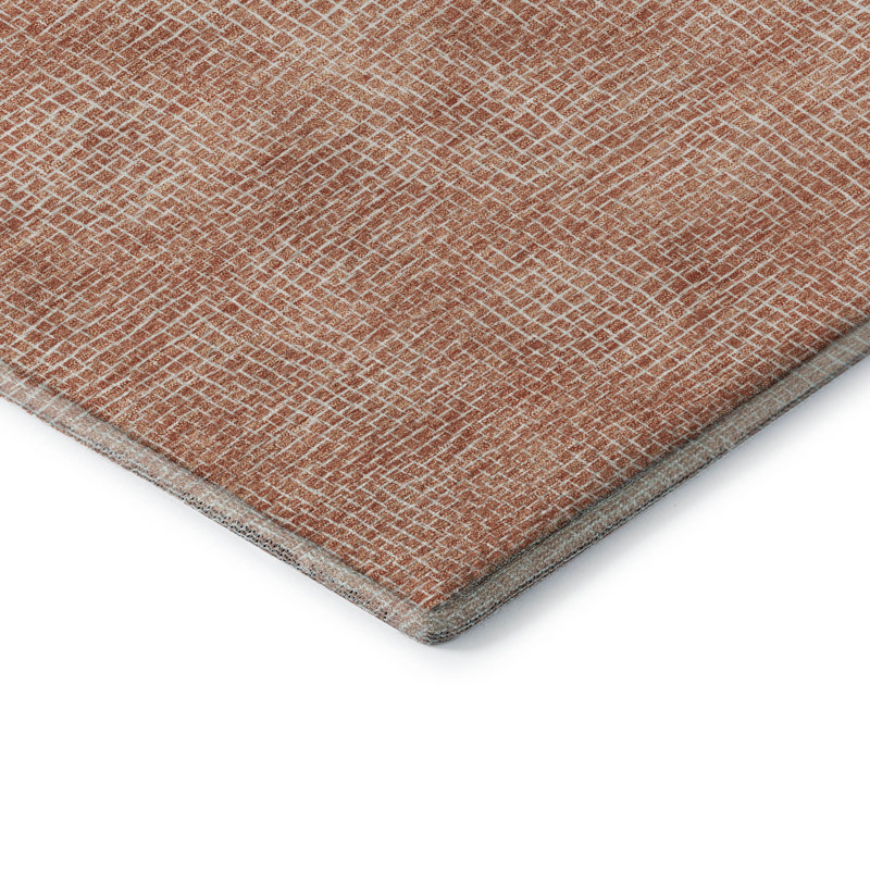 Tapis géométrique de qualité supérieure lavable à la machine Cossette AMF1057, Rectangle 1 pi 8 po x 2 pi 6 po