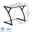 Glass Top Metal Base Writing Desk-91417502