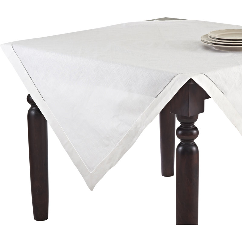 Surmatelas de table point ajouré Villalvazo, L 45 po x l 45 po, Blanc