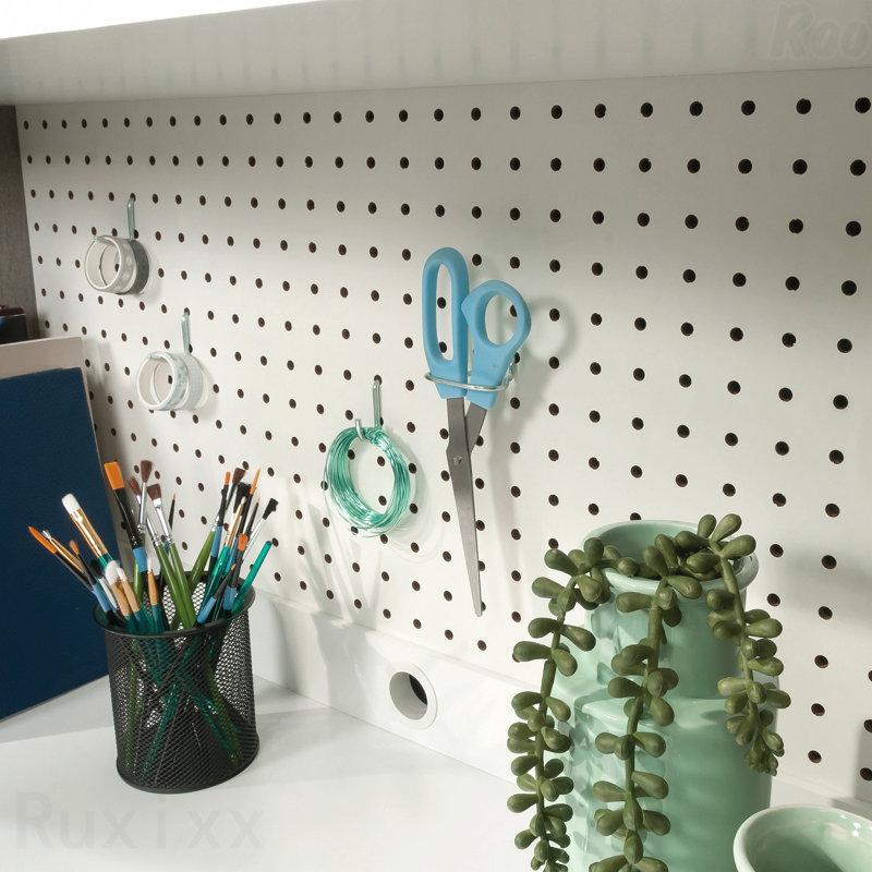 Brown Finish Hutch With Craft Storage For Creative Space Organization