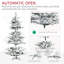 Arbre de Noël artificiel enneigé 8 pieds avec 1479 branches de cèdre réalistes, ouverture automatique, décoration des Fêtes, vert