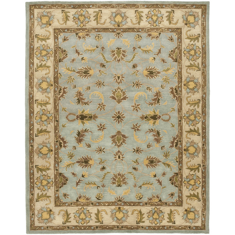 Cranmore Hand Tufted Wool/Cotton/Latex Oriental Rug in Light Blue/Biege, Rectangle 12' x 15'