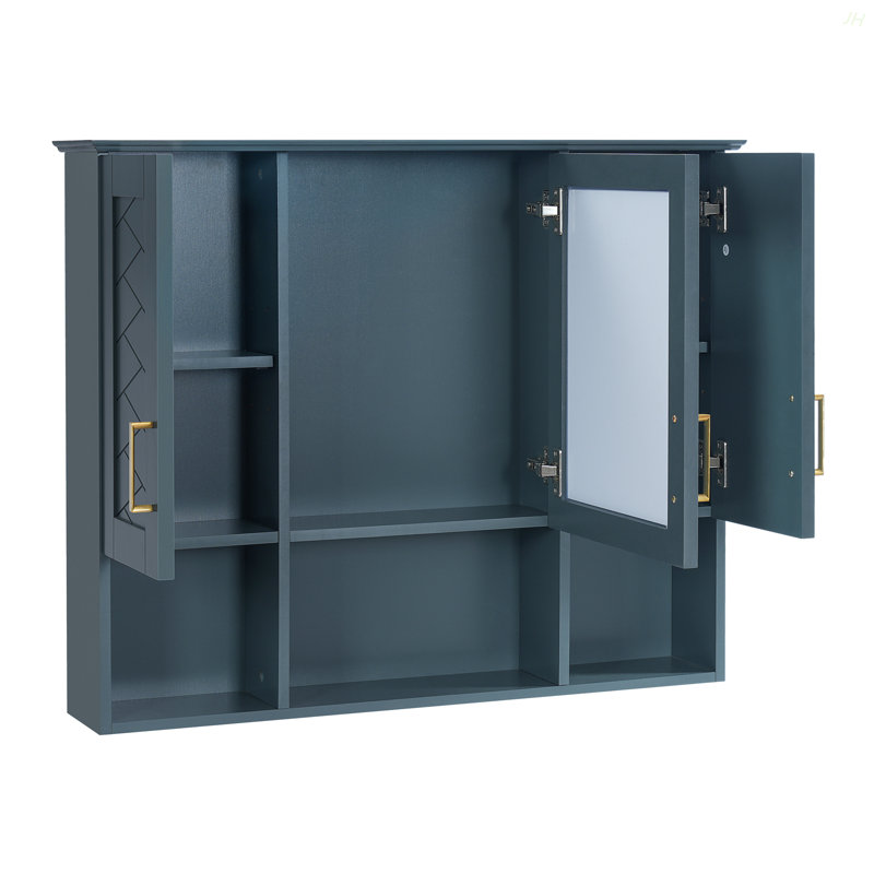35 Inch 2-In-1  Wall Mounted Medicine Cabinet With Adjustable Shelves & Soft Close Doors, High-Define Mirror With Storage For Bathroom Vanity