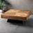 Square solid wood end table-106775980