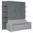 Queen Murphy Bed Wall Bed with Sofa,Gray
