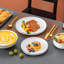32 Pieces Dinnerware Set, Round Plate, Vertical Edge, Plain White With Black Border, Dinner Plate, Dessert Plate, Bowl And Soup Plate, Serve For 8 Person, Microwave Friendly And Dishwasher Friendly-1090282250