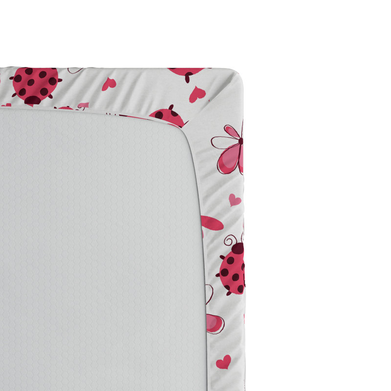 Microfiber Floral Fitted Sheet, Full Fitted Sheet