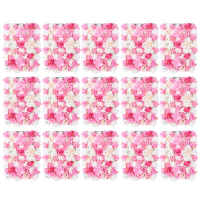 Artificial Flower Wall Panels, 3D Floral Backdrop for Wedding Party Decor
