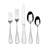 Fitz and Floyd Everyday Bistro Classic Silverware 45piece service for eight, Gray
