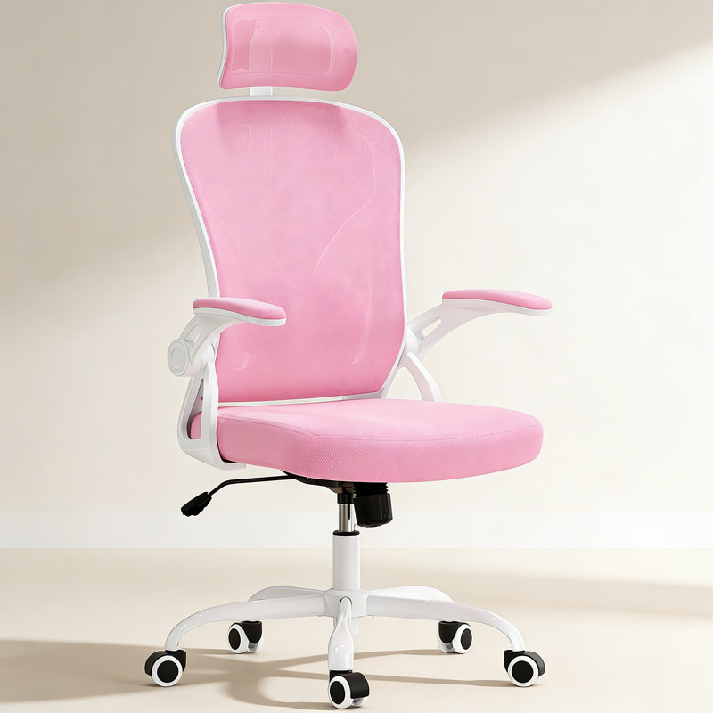 Chaise de bureau à domicile avec appui-tête, chaise de bureau ergonomique, chaise d'ordinateur à haut dossier avec accoudoirs et support lombaire réglable