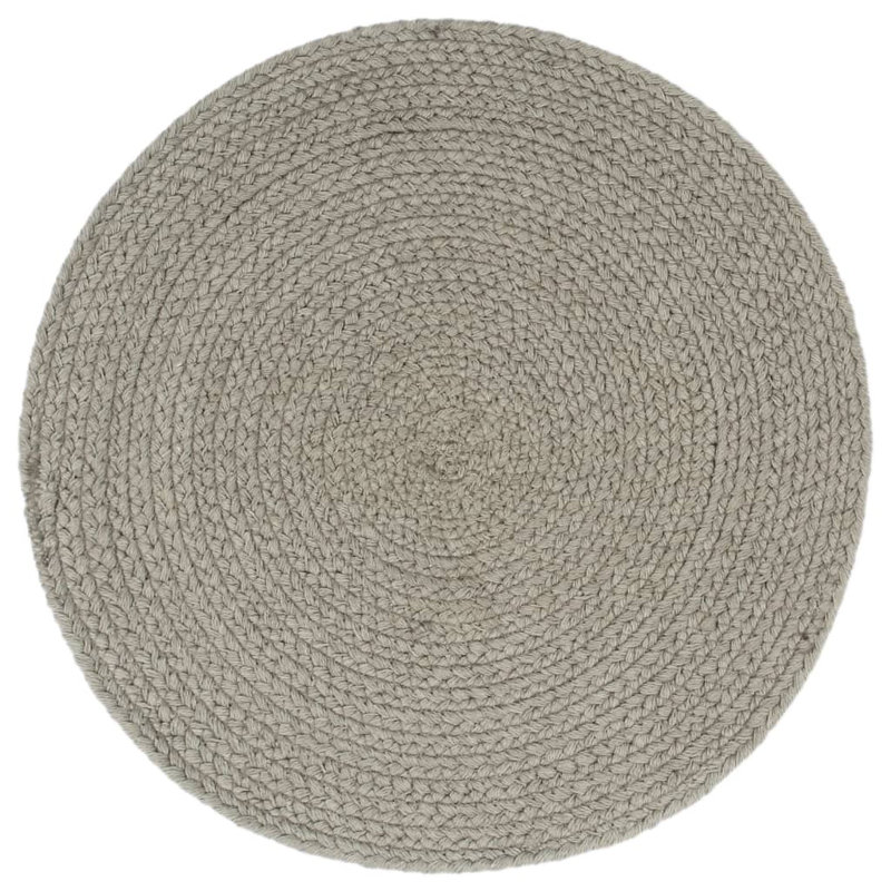 Billmyre Cotton Solid Colour Round Placemat, Grey