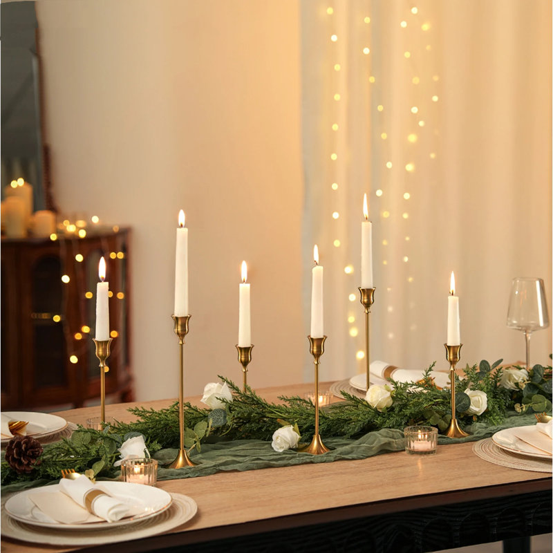 Brass Gold Metal Taper Candle Holders