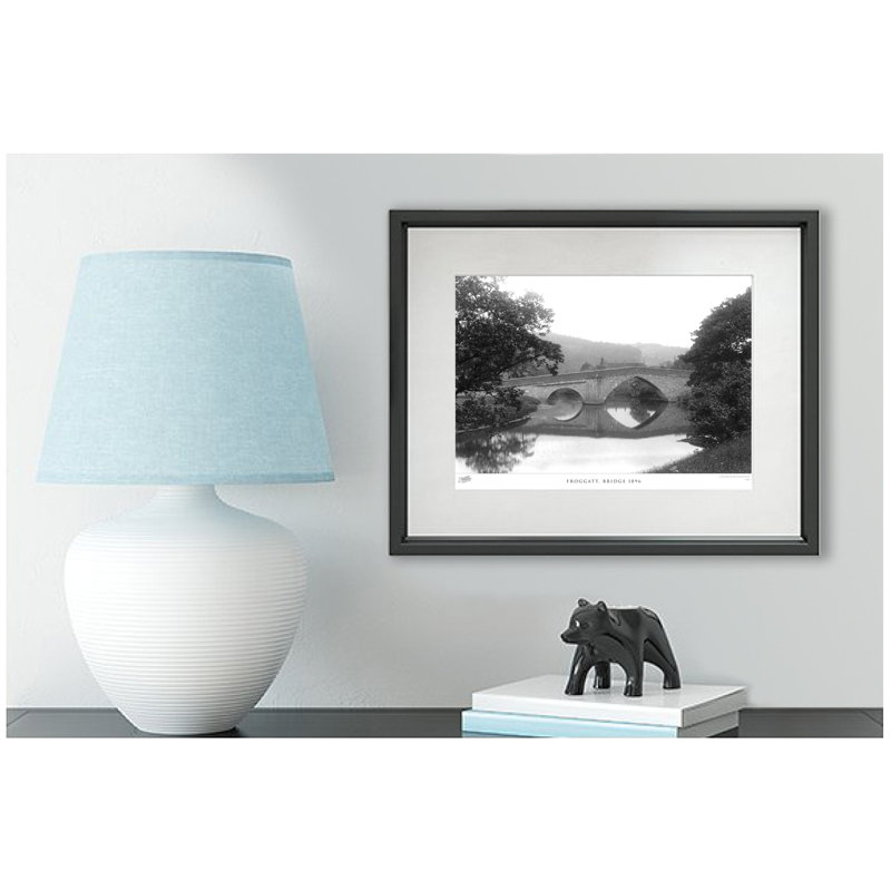 Froggatt, Bridge 1896 - Single Picture Frame Print, 40cm H x 50cm W x 2.3cm D