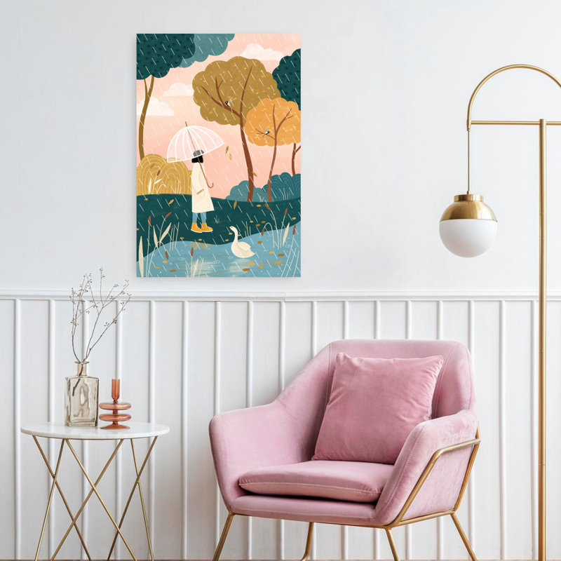Art contemporain, art contemporain d'automne, H 24 po x l 16 po