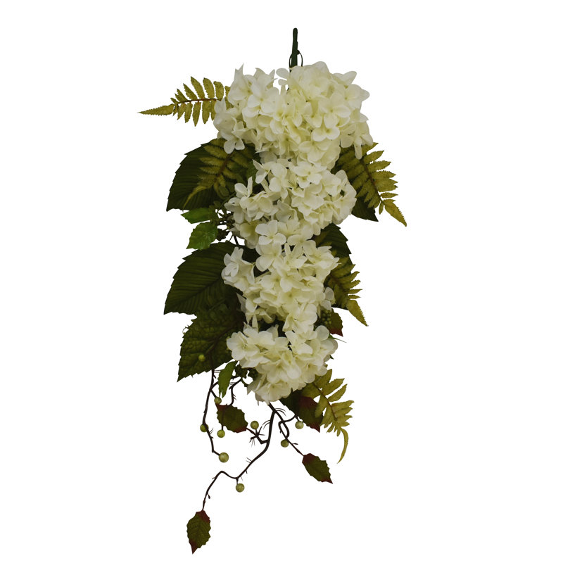 36" Cream Hydrangea Teardrop