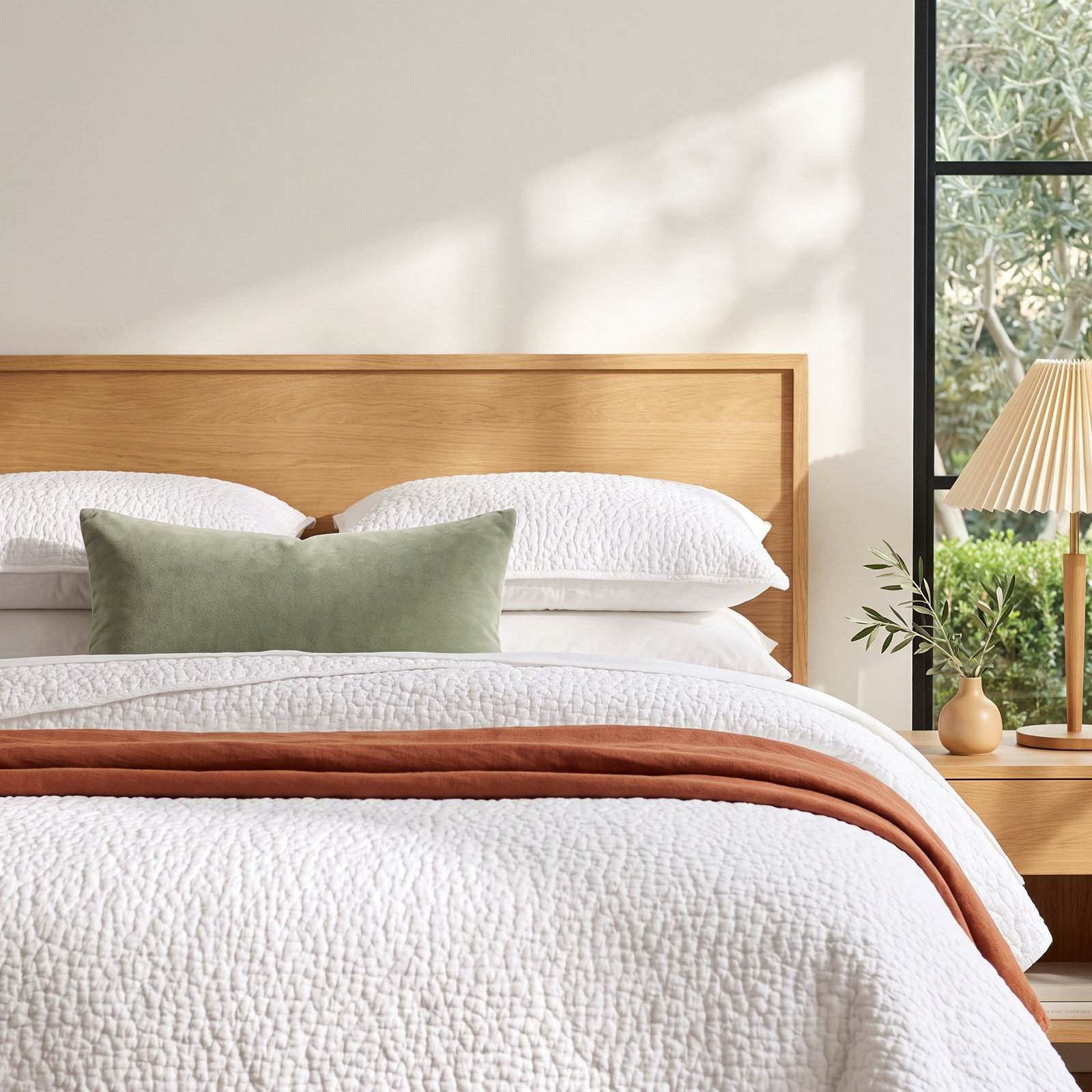 Pebbled Organic Cotton Shams, Undyed