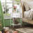 Night Stand Set Of 2, Nightstand With Fabric Storage Drawer And Open Wood Shelf, End Tables, Bed Side Table