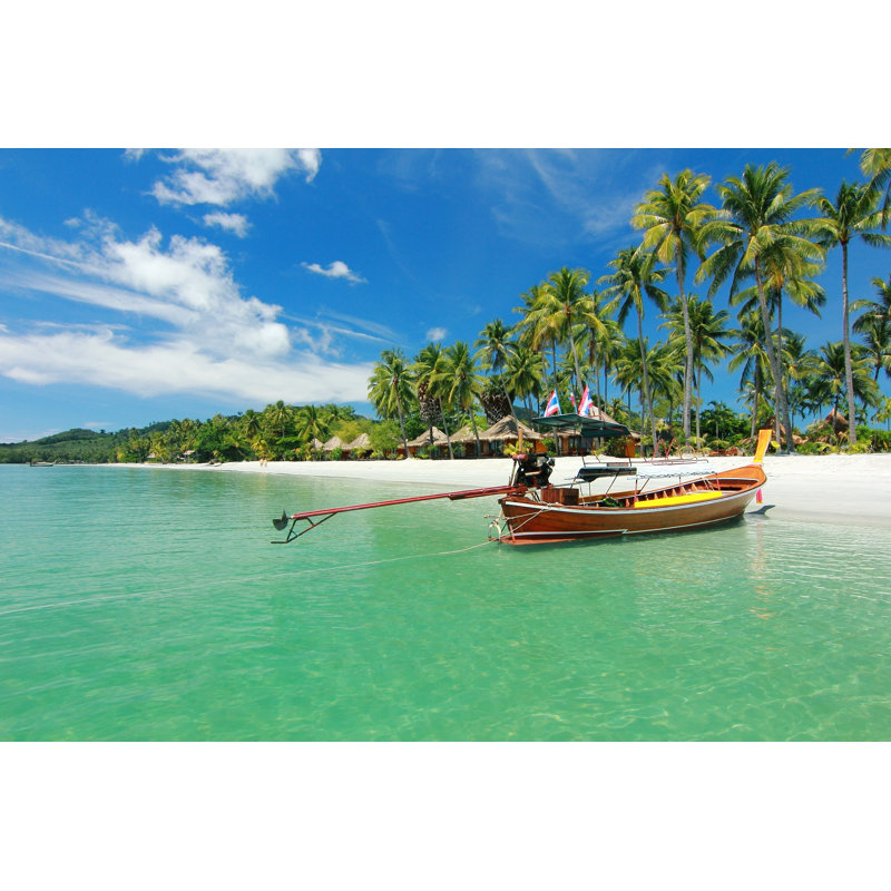 Boat To Paradise by Jaturunp - Wrapped Canvas Print, 20cm H x 30cm W x 3.8cm D
