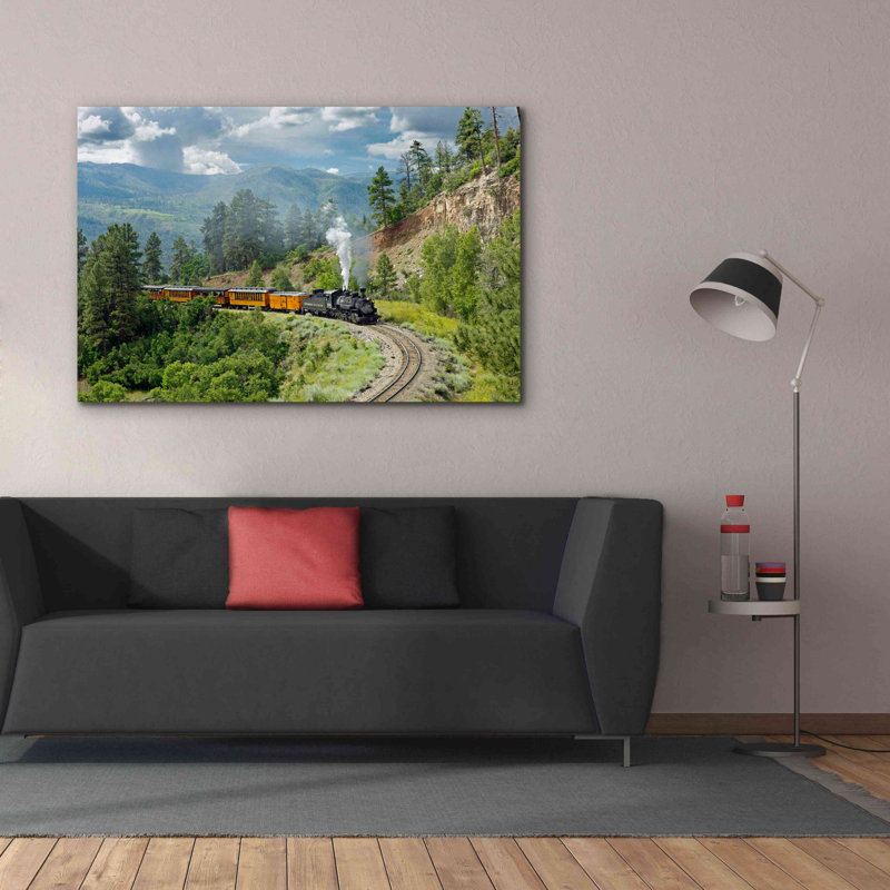 «The Train, From Bridge» par Mike Jones, estampe numérique sur toile, H 40 po x l 60 po x P 1,5 po