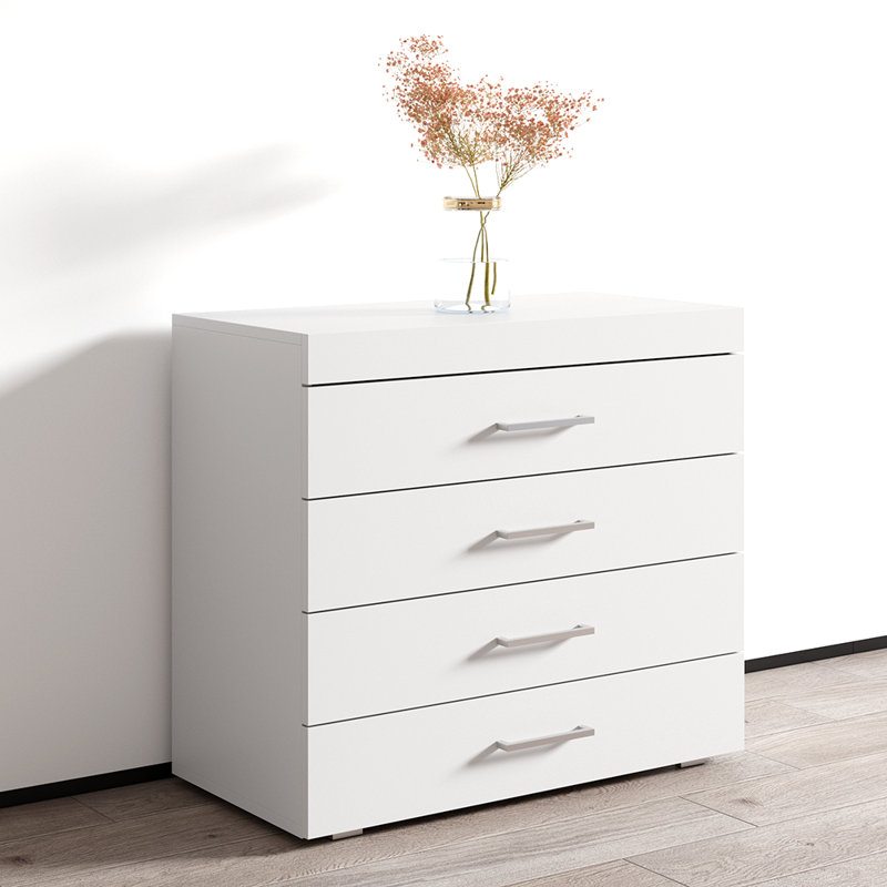 Commode 4 tiroirs Valere, Blanc