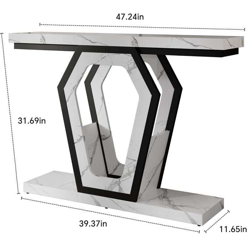 Modern Wood Entryway Console Table