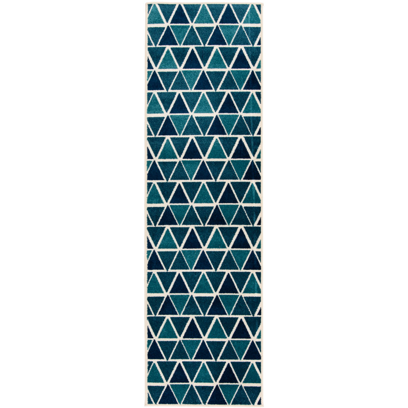 Laurinda Geometric Indoor / Outdoor Rug, Runner 2'3" x 7'6"