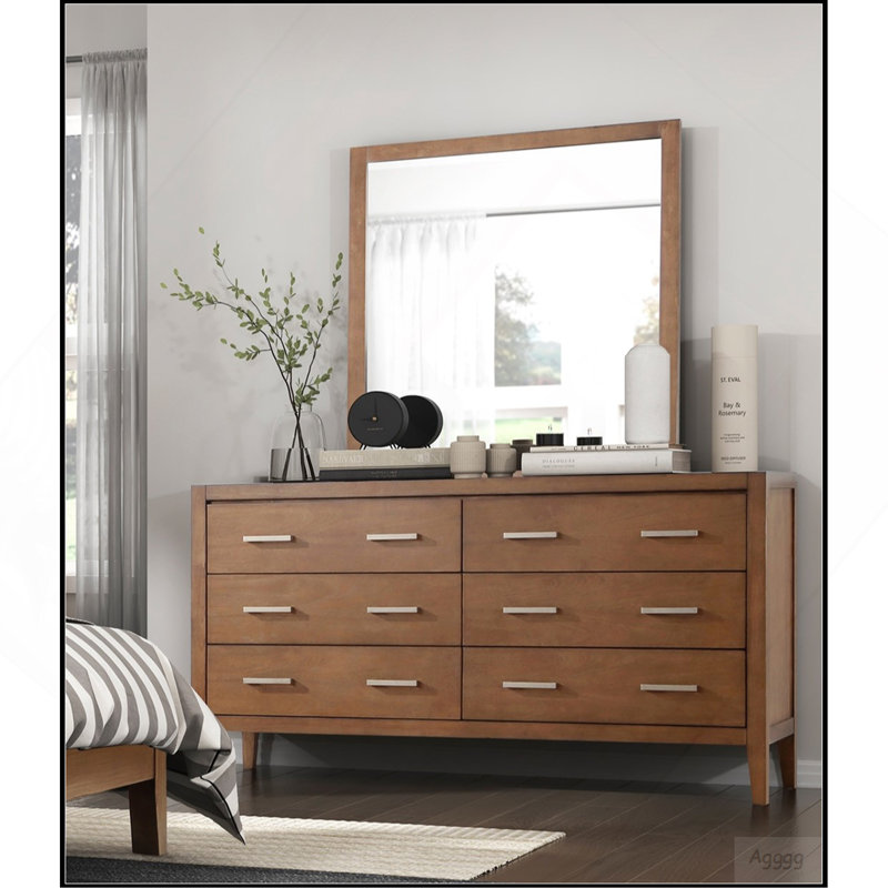 Commode en bois brun clair 1pc