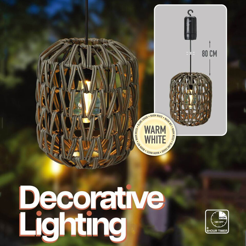 Alliana 30cm Battery Powered Integrated LED Outdoor Lantern