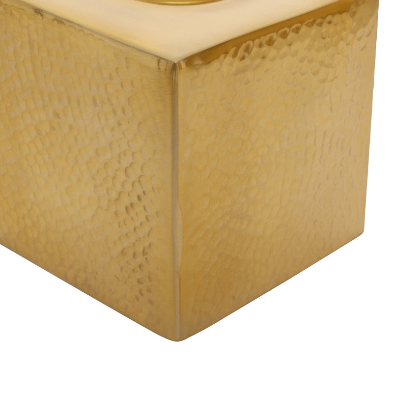 Strout Tissue Box Cover, Gold