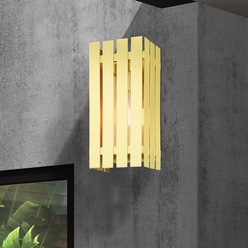 Greenwich Wall Light, Satin Brass, 13" H x 6" W x 4.875" D