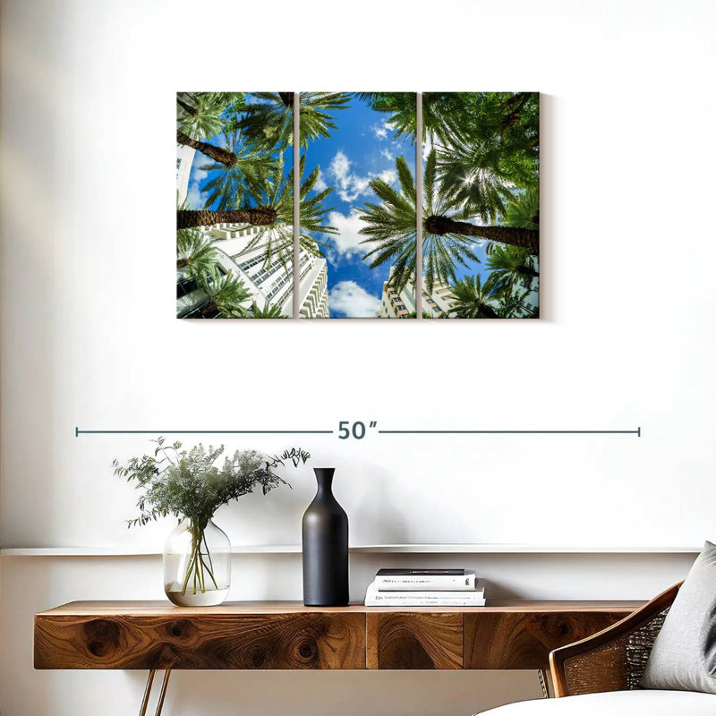 Under Miami Palms, 20" H x 33" W