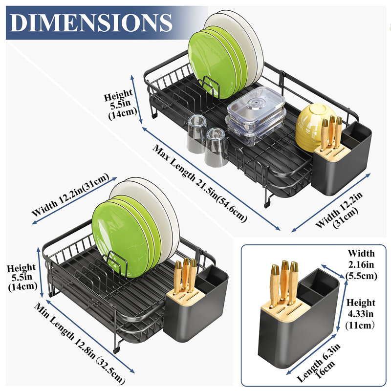 Meissa Adjustable Stainless Steel Dish Rack