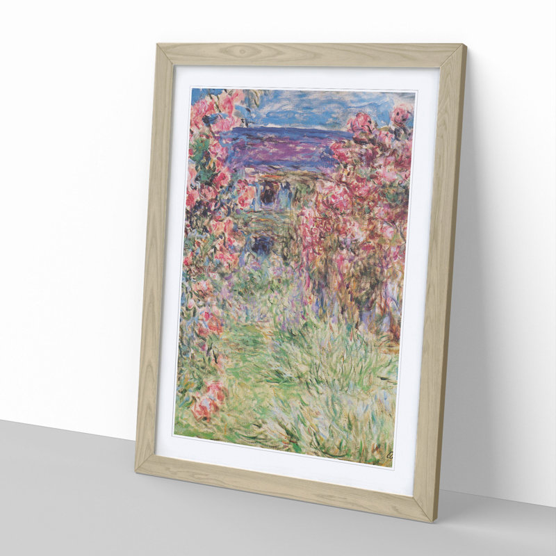 Rose House by Claude Monet - Picture Frame Painting, Oak Framed, 48cm H x 36cm W x 2cm D