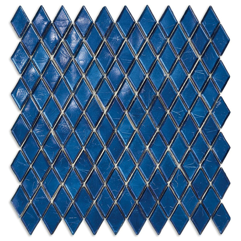 Iolite 7/8" x 1-5/8" Diamond Glass Mosaic