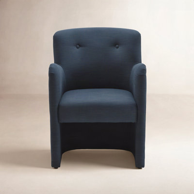 Jaidyn Linen Pine Dining Armchair