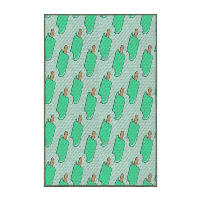 Tapis décoratif vert cyprès du lac