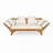 3-Seat Sofa With Foldable Arm 4 Back Pillows