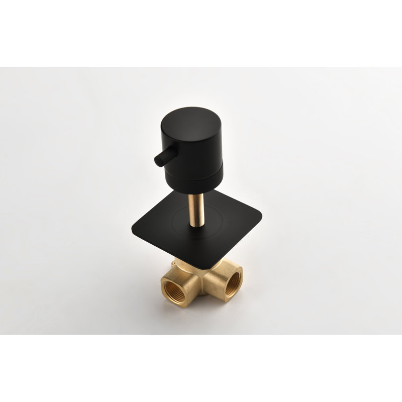 3/4" Brass Volume Control Shower Specification - Matte Black, Extra High Flow, Adjustable Handle, Precise Temperature Control, Construction Controller For Performance