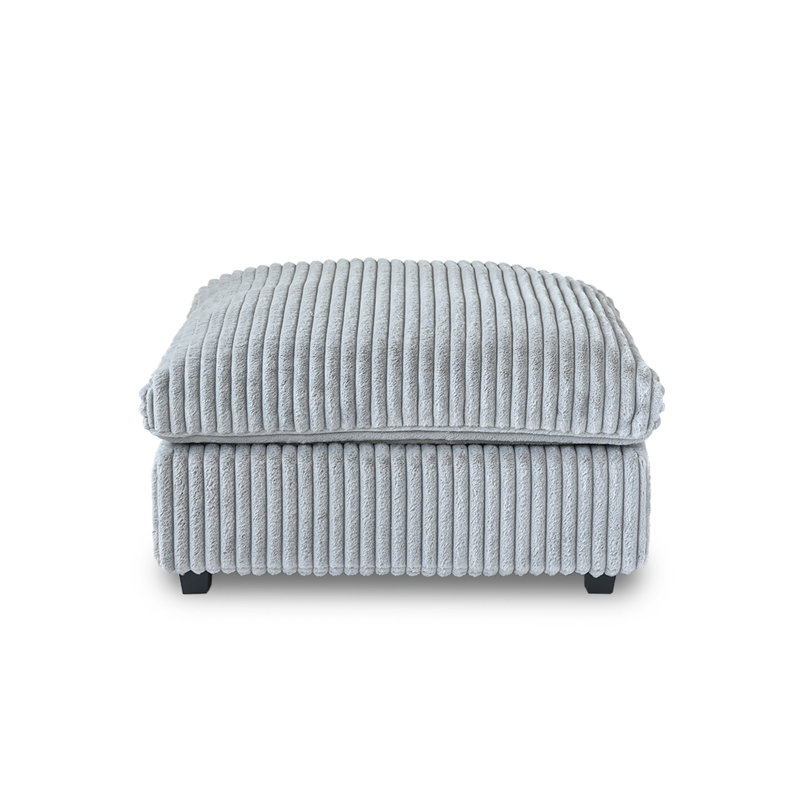 Canapé modulaire rembourré avec repose-pieds, Gris