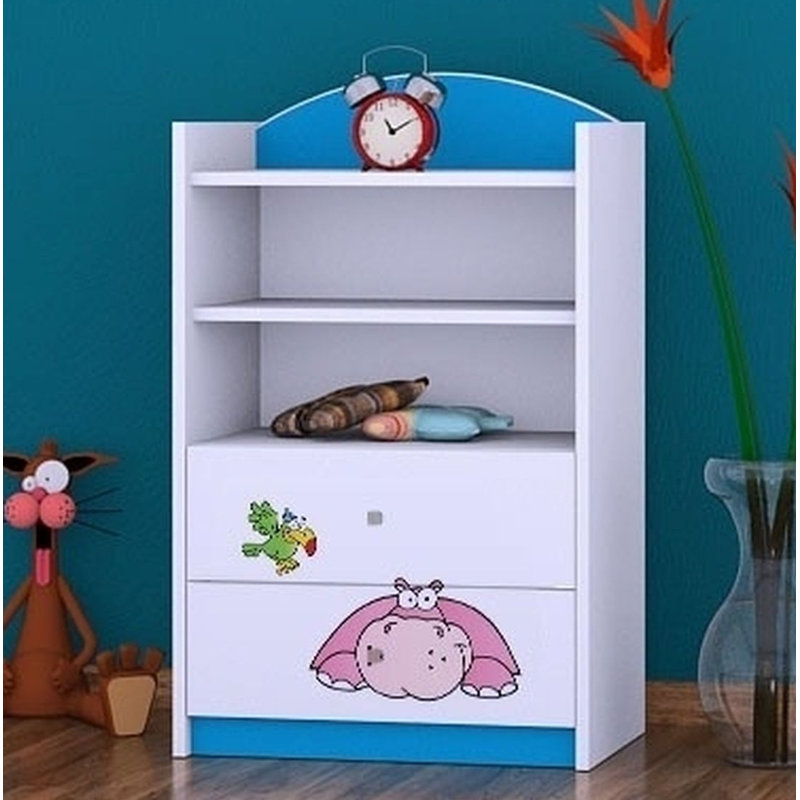 Annabel 96cm H X 60cm W Animals Kids Cube, Blue